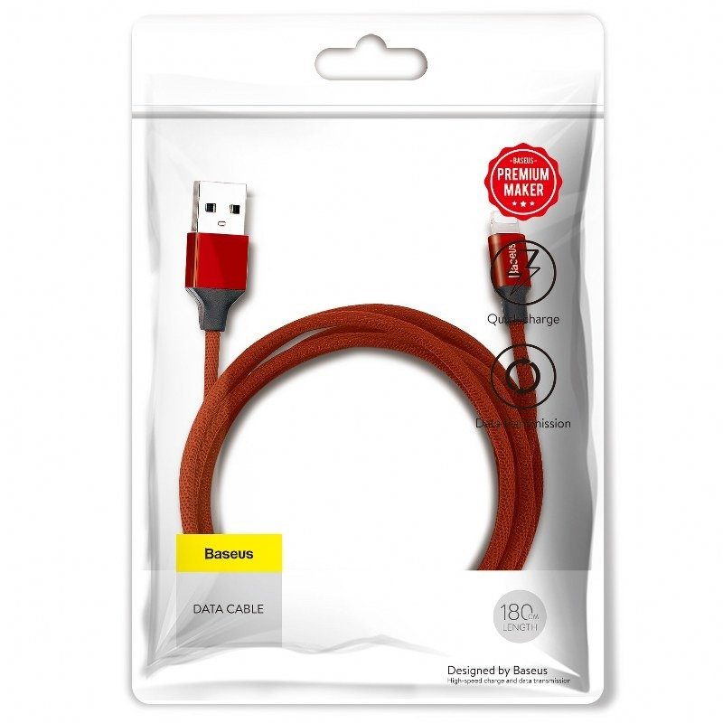 Baseus Yiven Lightning Cable 180 cm 2A (red) - Image 6