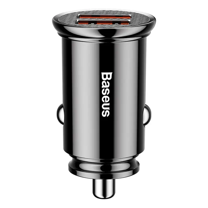 Baseus Circular 2xUSB QC3.0 5A 30W car charger (black) - Image 2