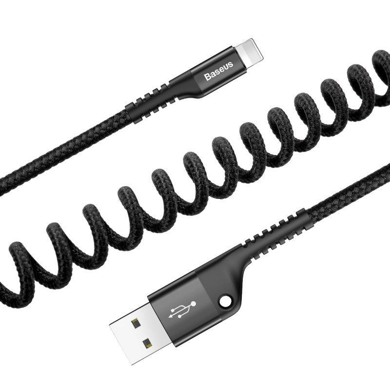 Baseus Spring-loaded cable Lightning 1m 2A (black) - Image 5