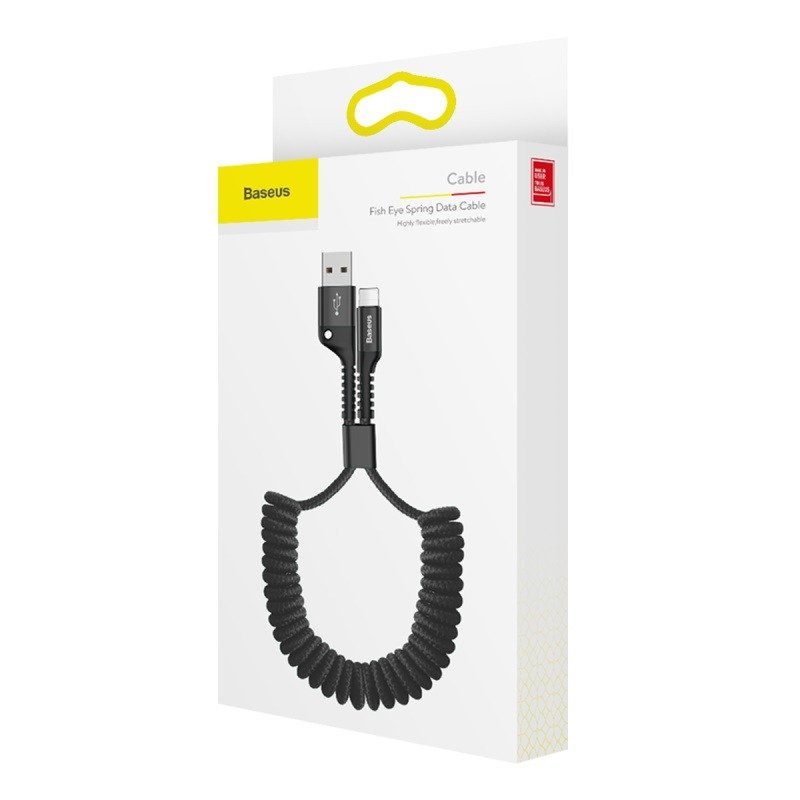 Baseus Spring-loaded cable Lightning 1m 2A (black) - Image 6