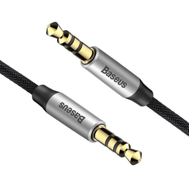 Baseus Yiven Audio Cable mini jack 3,5mm AUX, 1m (Black+Silver) - Image 5