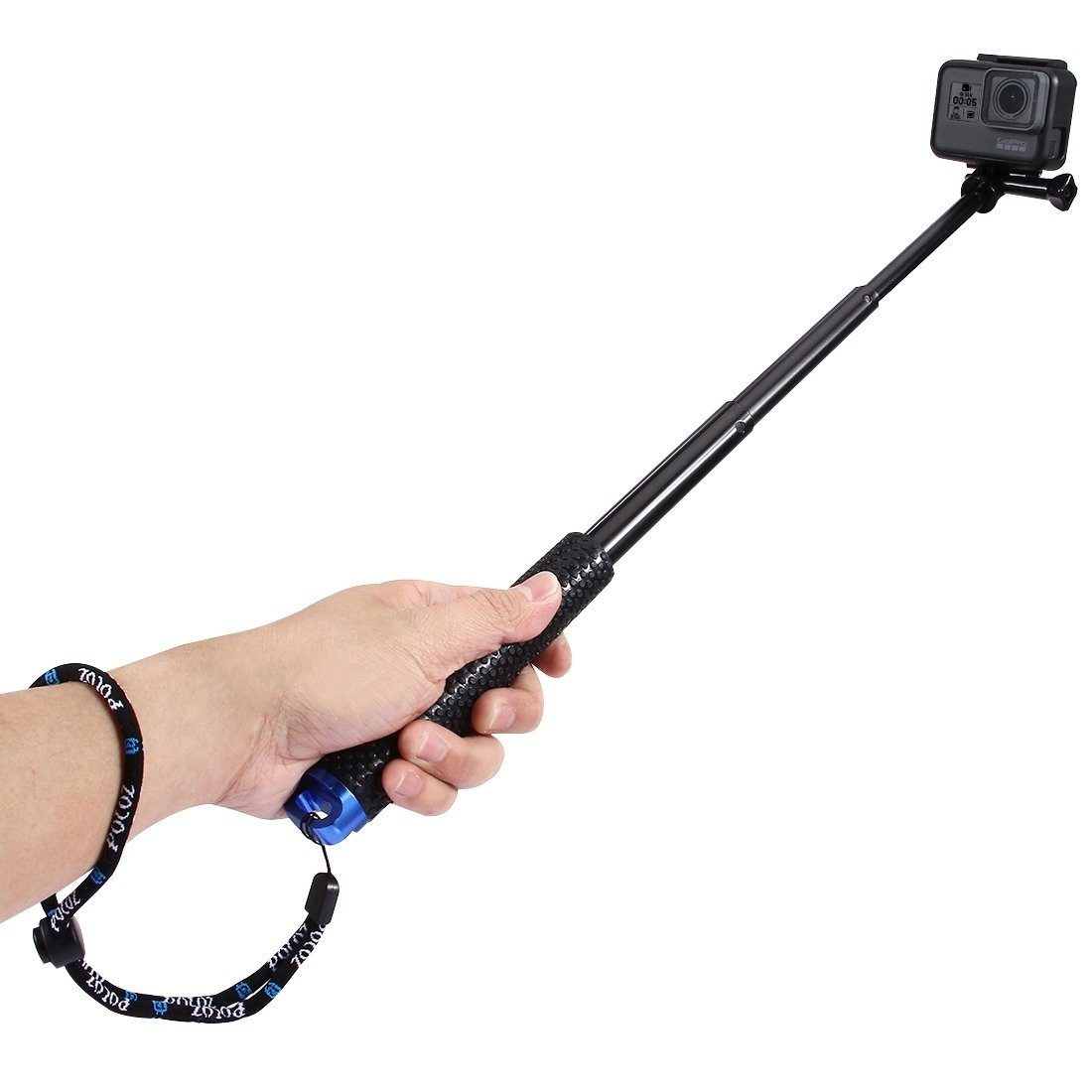 Selfie Stick Puluz for sports cameras (DJI, GoPro, Insta360)(black) - Image 4