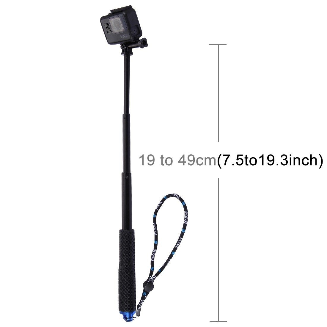 Selfie Stick Puluz for sports cameras (DJI, GoPro, Insta360)(black) - Image 5