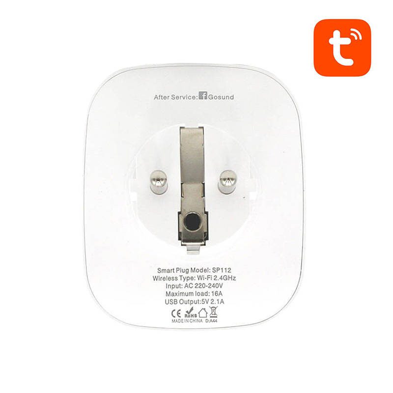 Smart plug WiFi Gosund SP112 2xUSB, 16A, Tuya - Image 4