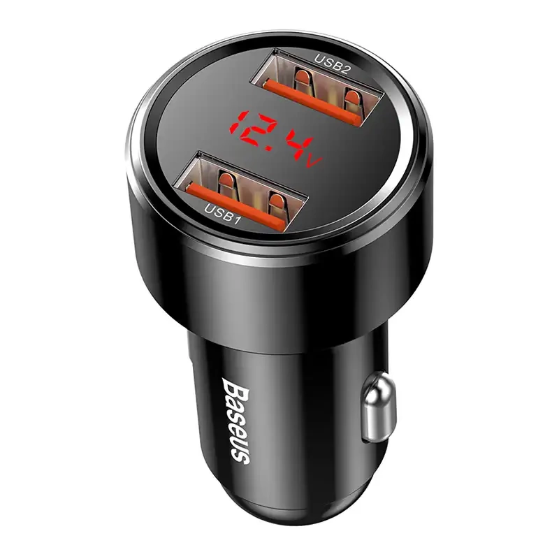 Baseus Magic Car Charger 2x USB QC 3.0 45W (black) - Image 3