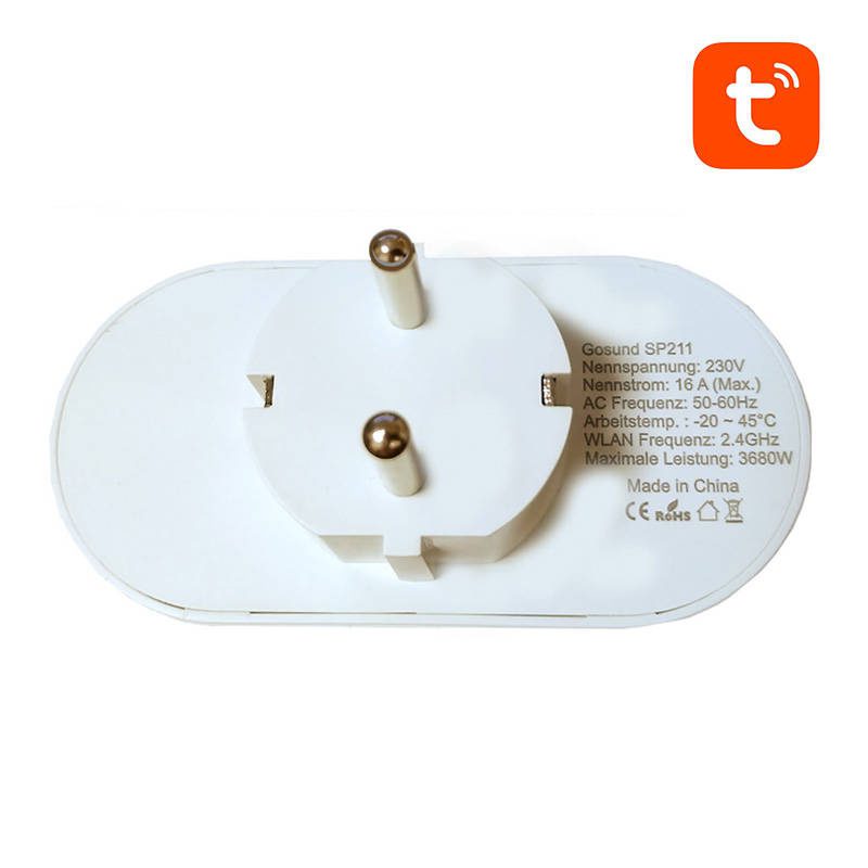 Dual smart plug WiFi Gosund SP211 3500W, Tuya - Image 3