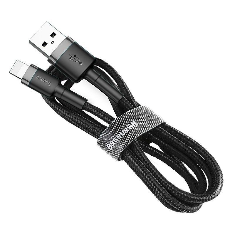 Baseus Cafule USB Lightning Cable 2.4A 0.5m (Gray+Black) - Image 3
