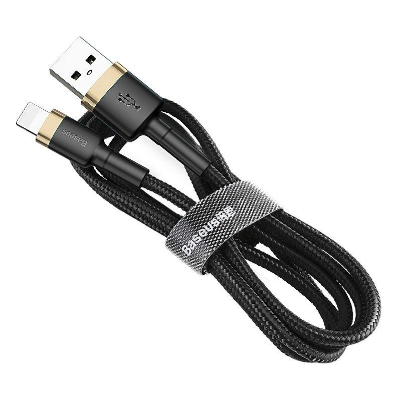 Baseus Cafule Cable USB Lightning 2.4A 1m (Gold+Black) - Image 2