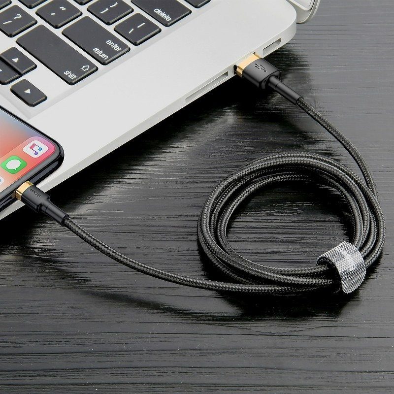 Baseus Cafule Cable USB Lightning 1.5 A 2m (Gold+Black) - Image 6