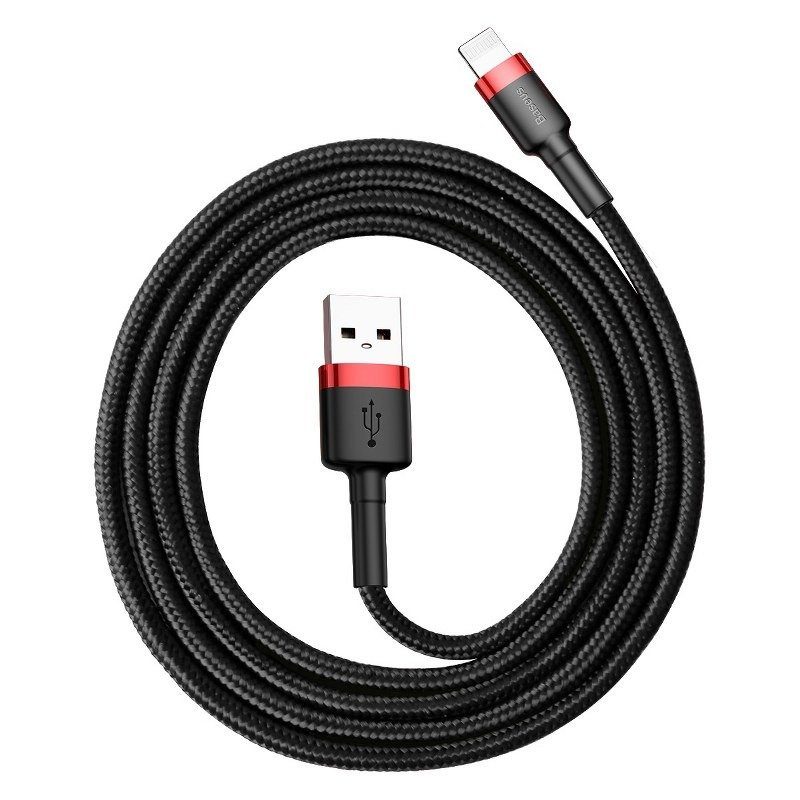 Baseus Cafule Cable USB Lightning 2A 3m (Black+Red) - Image 2