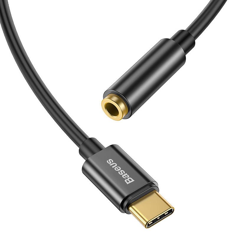 Baseus L54 Audio Adapter USB-C + mini jack 3,5mm (Black) - Image 3