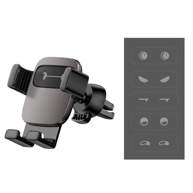 Baseus Cube Gravitational car holder on ventilation grid (Black) - Image 2