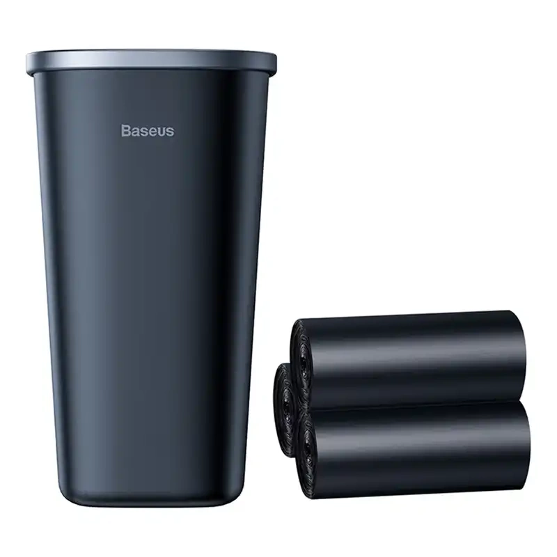 Baseus Dust-free Vehicle-mounted Trash Can(Trash Bag 3 roll/90)Black