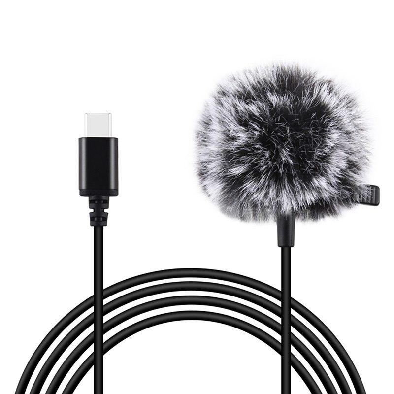 Jack Puluz tie microphone with clip PU425 1.5m USB-C