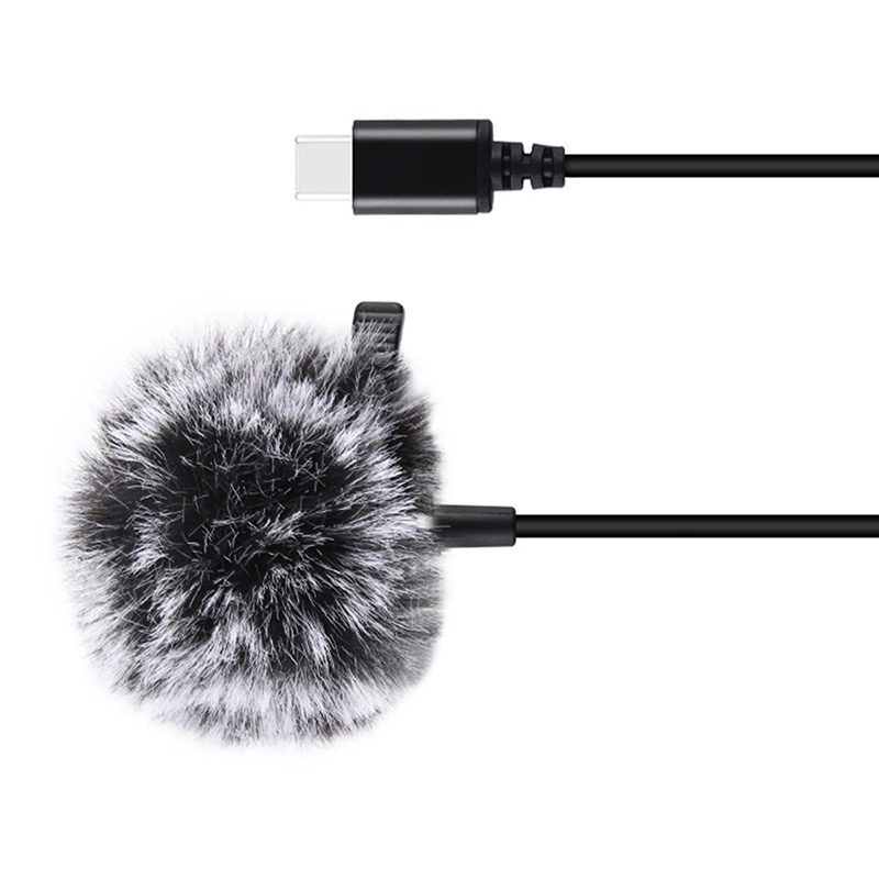Jack Puluz tie microphone with clip PU425 1.5m USB-C - Image 2