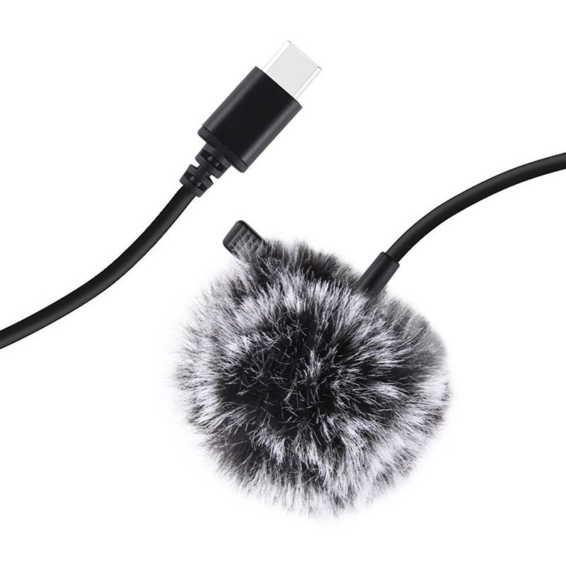 Jack Puluz tie microphone with clip PU425 1.5m USB-C - Image 3