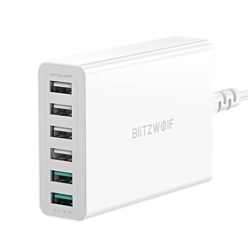 Charger 6x USB Blitzwolf BW-S15, QC 3.0, 60 W (white) - Image 3