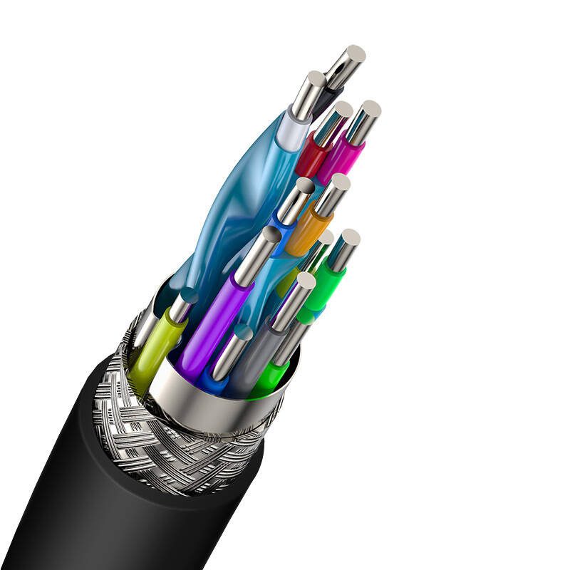 Baseus 2x HDMI 2.0 4K 60Hz Cable, 3D, HDR, 18Gbps, 5m (black) - Image 6