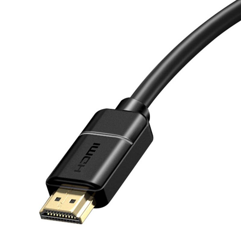 Baseus 2x HDMI 2.0 4K 30Hz Cable, 3D, HDR, 18Gbps, 8m (black) - Image 3