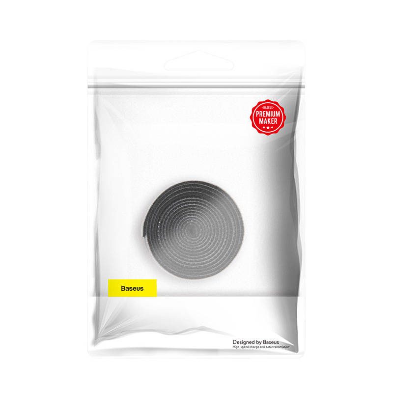 Baseus Colourful Circle Velcro Straps 1m Black - Image 2