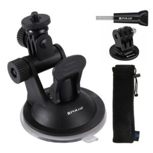 Puluz car windshield mount for sports cameras (including Osmo Action 5 Pro, Insta360 X5)