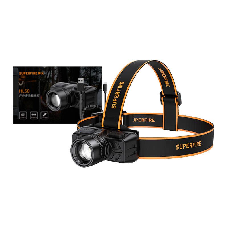 Head flashlight Superfire HL50, 150lm, USB - Image 4