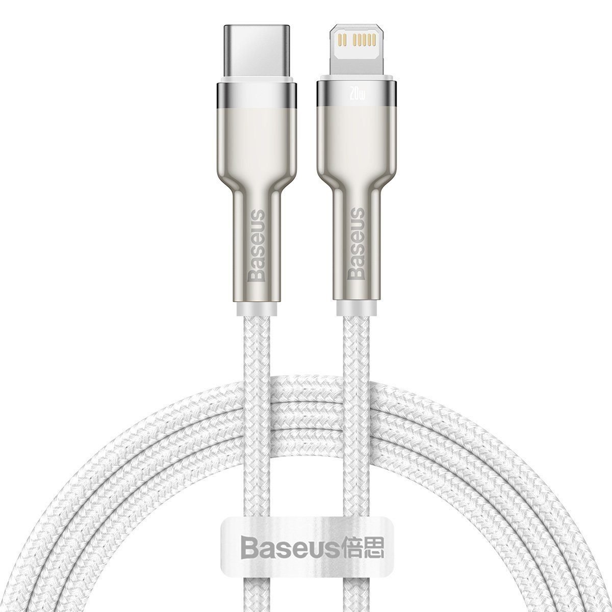 USB-C cable for Lightning Baseus Cafule, PD, 20W, 1m (white) - Image 2