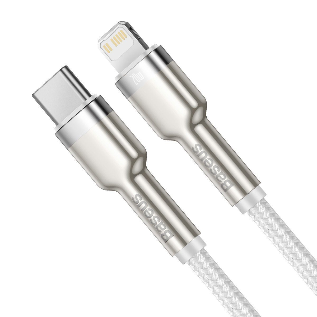 USB-C cable for Lightning Baseus Cafule, PD, 20W, 2m (white) - Image 2