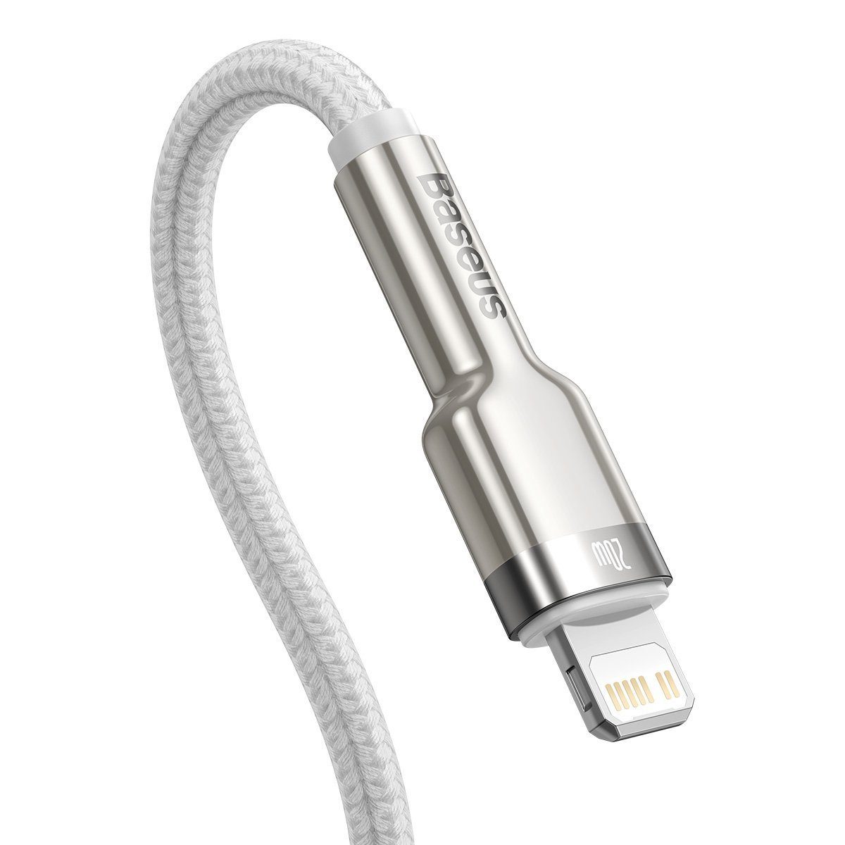 USB-C cable for Lightning Baseus Cafule, PD, 20W, 2m (white) - Image 3