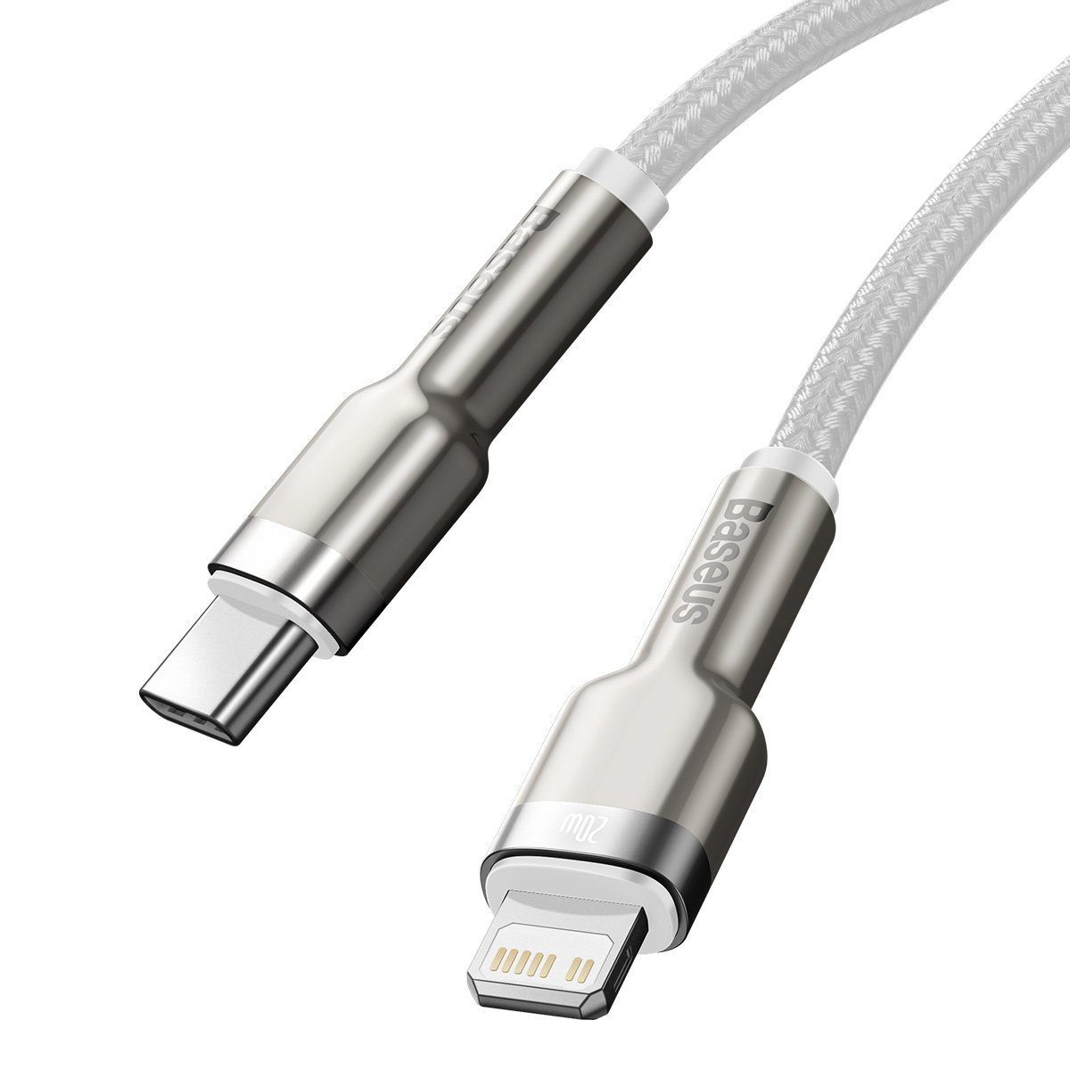 USB-C cable for Lightning Baseus Cafule, PD, 20W, 2m (white) - Image 4