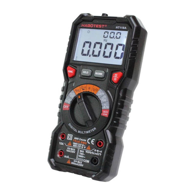 Digital Multimeter with Flashlight Habotest HT118A, True RMS, NCV - Image 3