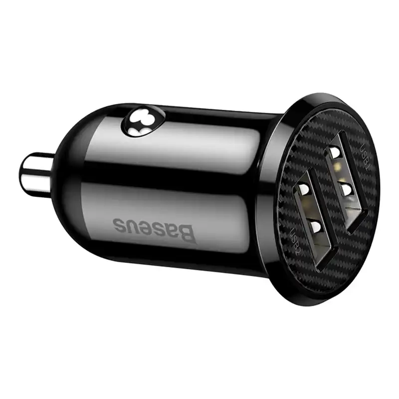 Baseus Grain Pro Car Charger 2x USB 4.8A (black) - Image 6