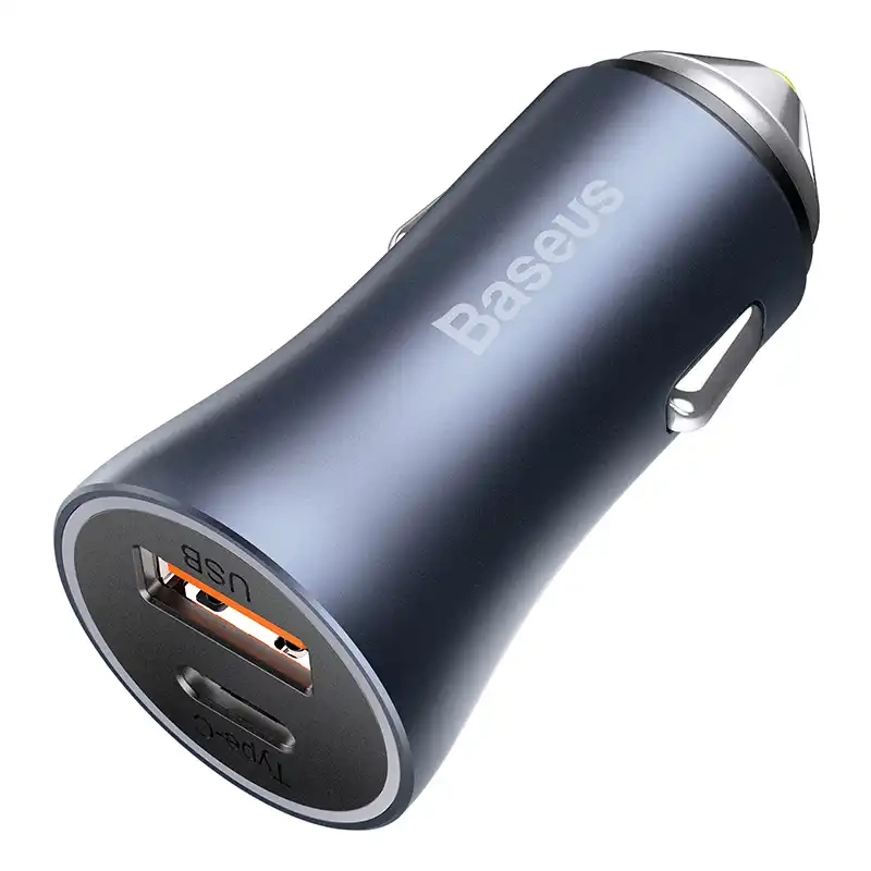 Baseus Golden Contactor Pro car charger, 2x USB, 40W (gray) - Image 4