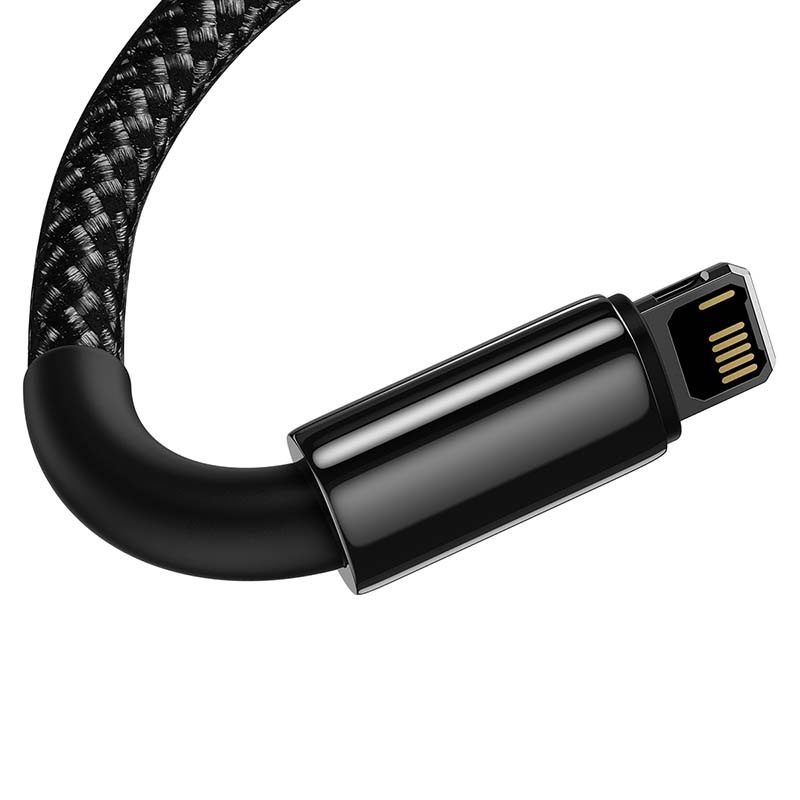 Baseus Tungsten Gold Cable USB to iP 2.4A 1m (black) - Image 3
