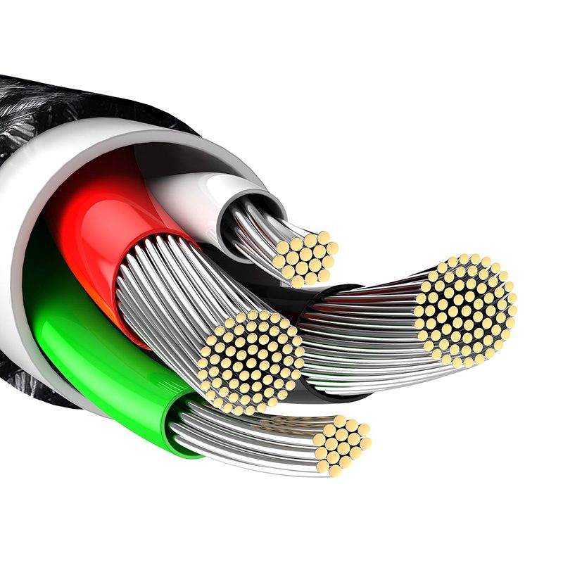 Baseus Tungsten Gold Cable USB to iP 2.4A 2m (black) - Image 6