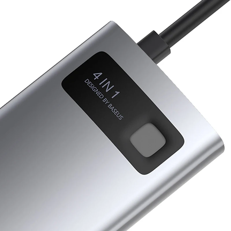Hub 4in1 Baseus Metal Gleam Series, USB-C to USB 3.0 + USB 2.0 + HDMI + USB-C PD - Image 5