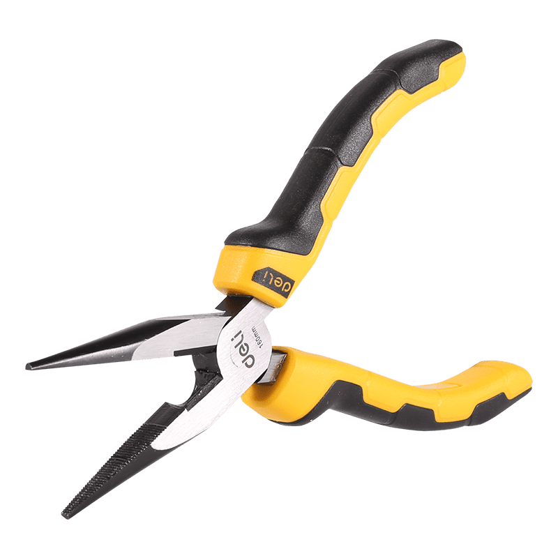 Long Nose Pliers 6" Deli Tools EDL2106 (yellow) - Image 2