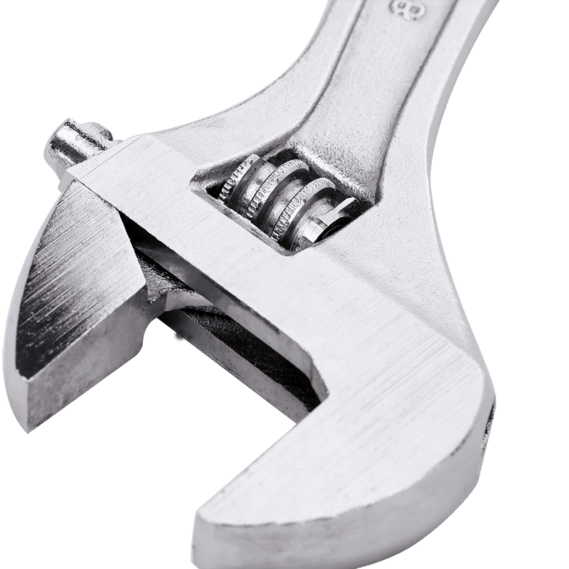 Adjustable Spanner 8" Deli Tools EDL008A (silver) - Image 2