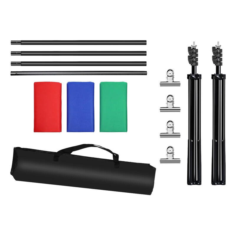 Puluz 2x3m photo backdrop set/stand + photo backdrops 3 pcs PKT5205 - Image 4