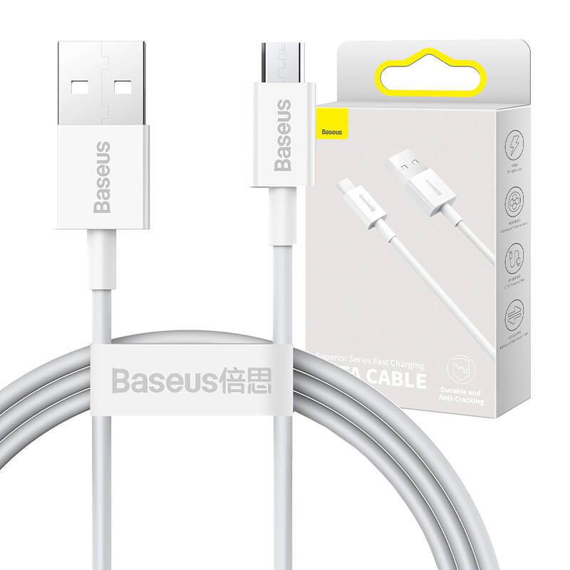 Baseus Superior Series Cable USB to micro USB, 2A, 1m (white)