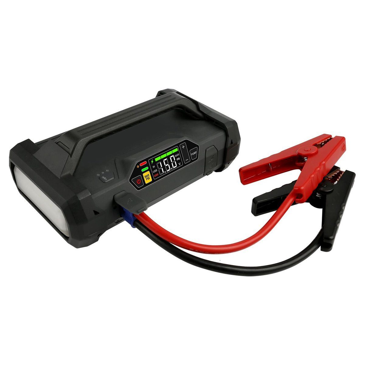 Lokithor JA301 Jump Starter / Booster 2000A + Powerbank 20000mAh + Compressor + Flashlight 4-in-1 Device - Image 2