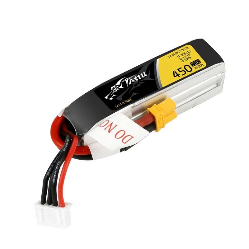 Tattu 450mAh 11.1V 75C 3S1P Long battery - Image 2
