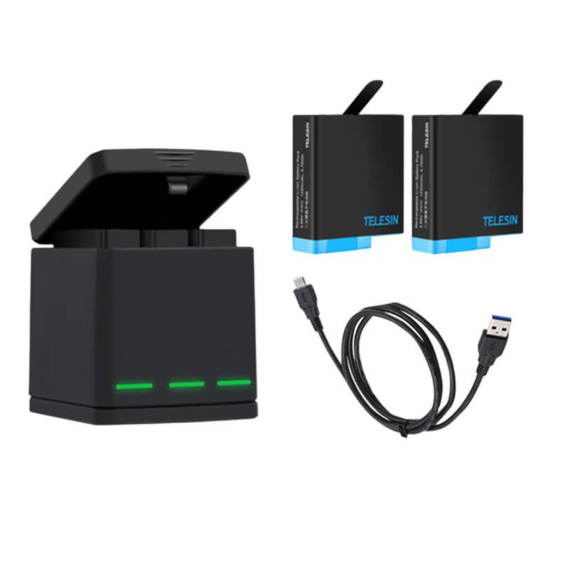 Telesin Box three-channel charger for GoPro Hero 5/6/7/8 + 2 batteries (GP-BNC-801) - Image 4