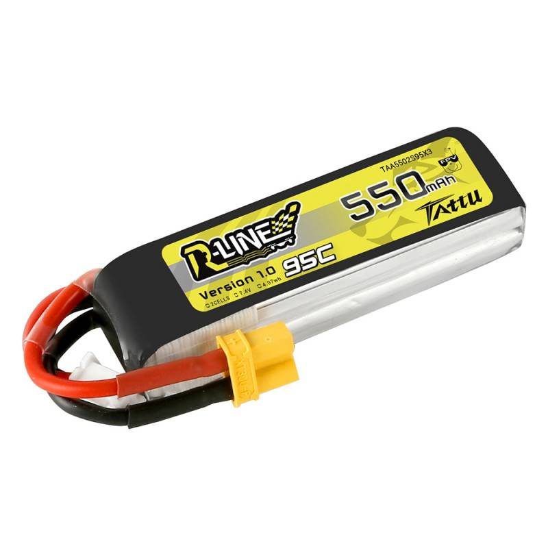 Battery Tattu R-Line 550mAh 7.4V 95C 2S1P XT30 - Image 2