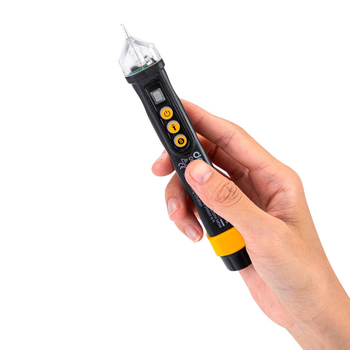Non-contact voltage tester Deli Tools EDL8011, 12/48-1000V AC (black) - Image 2