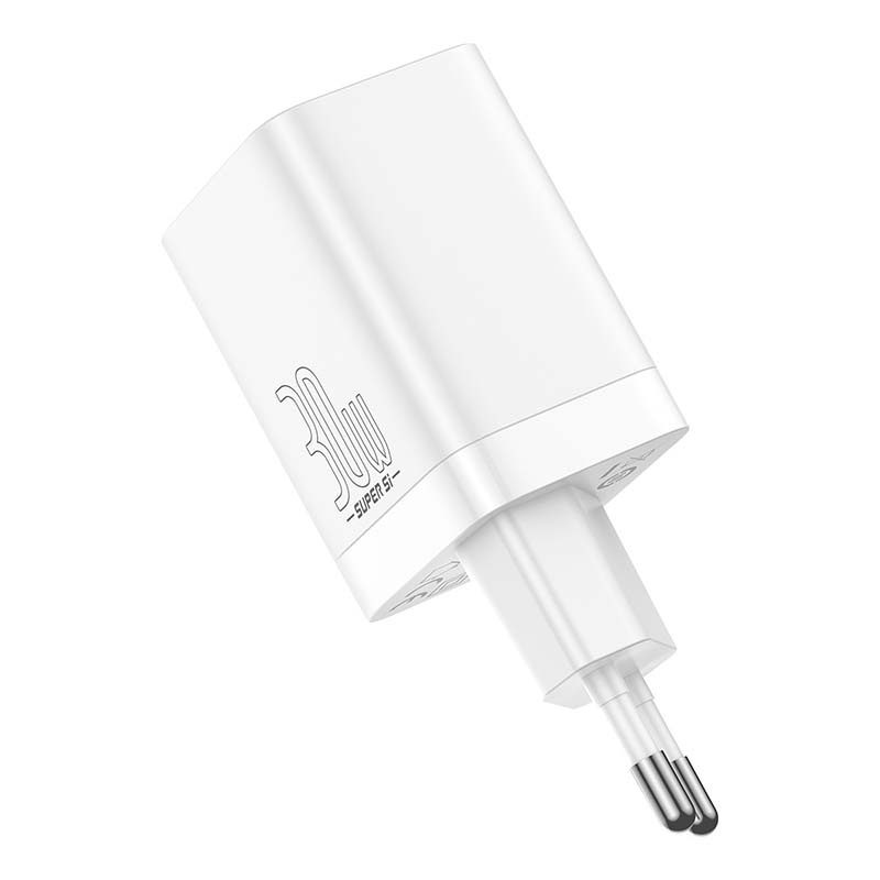 Baseus Super Si Pro Quick Charger USB + USB-C 30W (white) - Image 4