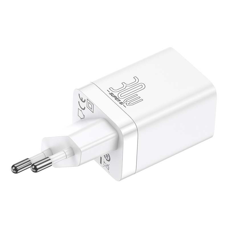 Baseus Super Si Pro Quick Charger USB + USB-C 30W (white) - Image 2