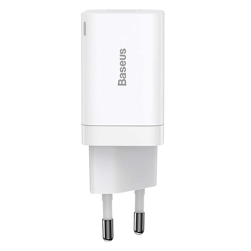 Baseus Super Si Pro Quick Charger USB + USB-C 30W (white)