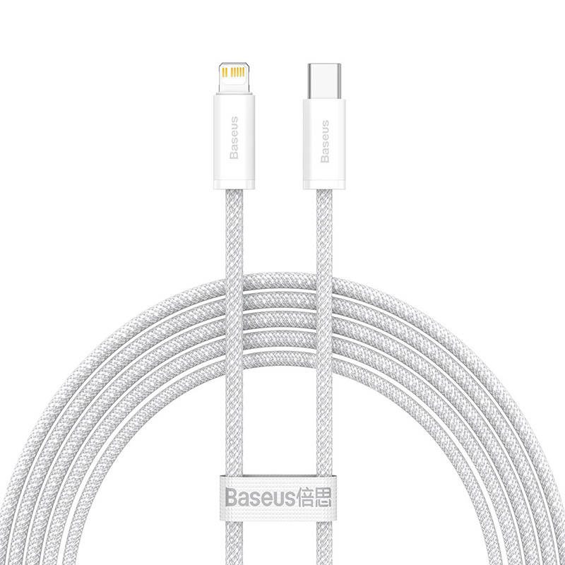 USB-C cable for Lightning Baseus Dynamic Series, 20W, 2m (white) - Image 2