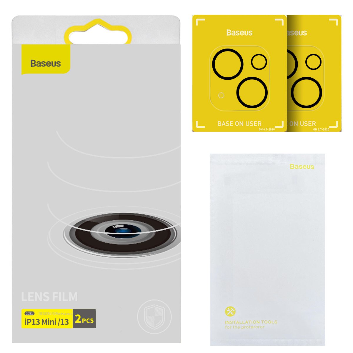 Baseus Camera Lens Film for iPhone 13/13 Mini (2pcs) - Image 4